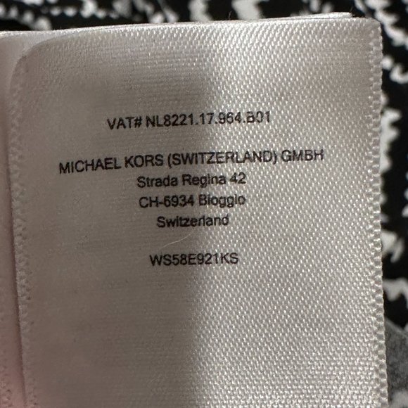 MICHAEL Michael Kors Dress Jersey Knit Mob Wife LS Lace Up Black White Print 1X - Picture 16 of 16